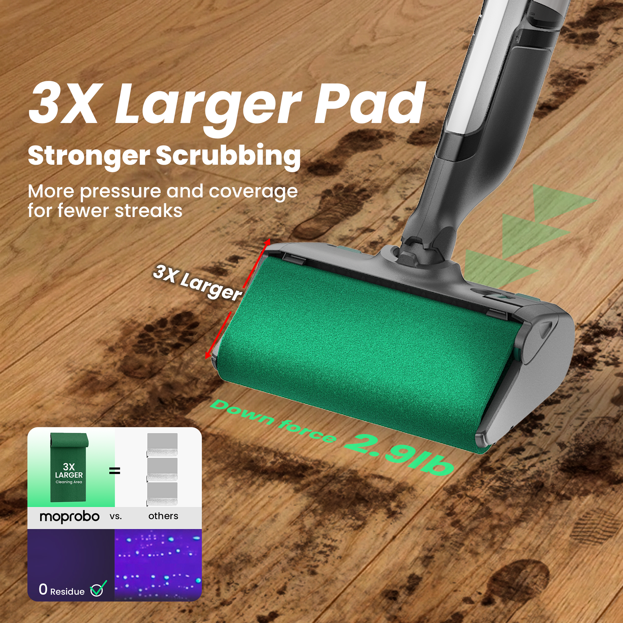 Moprobo Cordless 4 in 1 Pickup Mop M2 Turbo