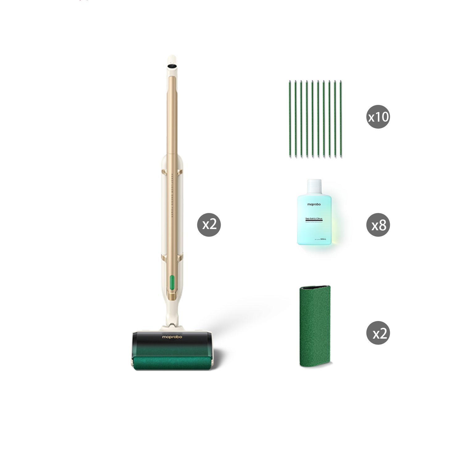 Moprobo Cordless 4 in 1 Pickup Mop M1 Gold Luxury Limited Edition