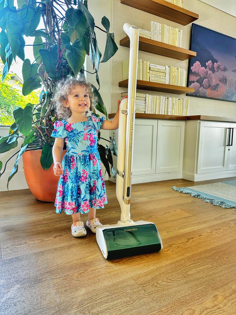 Refurbished Moprobo Cordless 3 in 1 Pickup Mop M1 Gold - 1 Year Warranty, Tested & Certified(Not Eligible for Return）