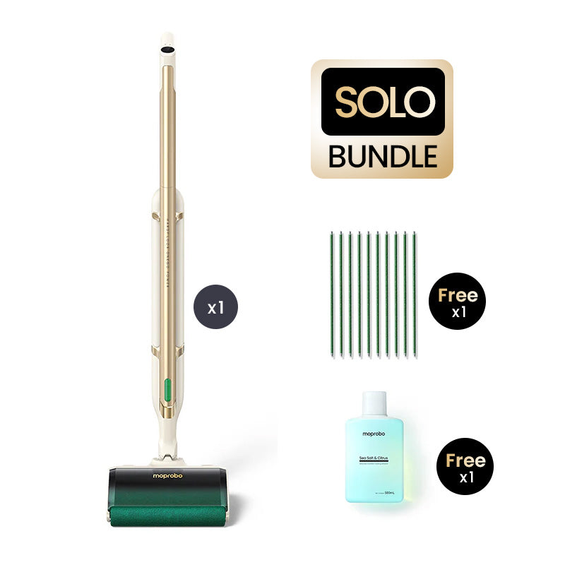 Refurbished Moprobo Cordless 3 in 1 Pickup Mop M1 Gold - 1 Year Warranty, Tested & Certified(Not Eligible for Return）